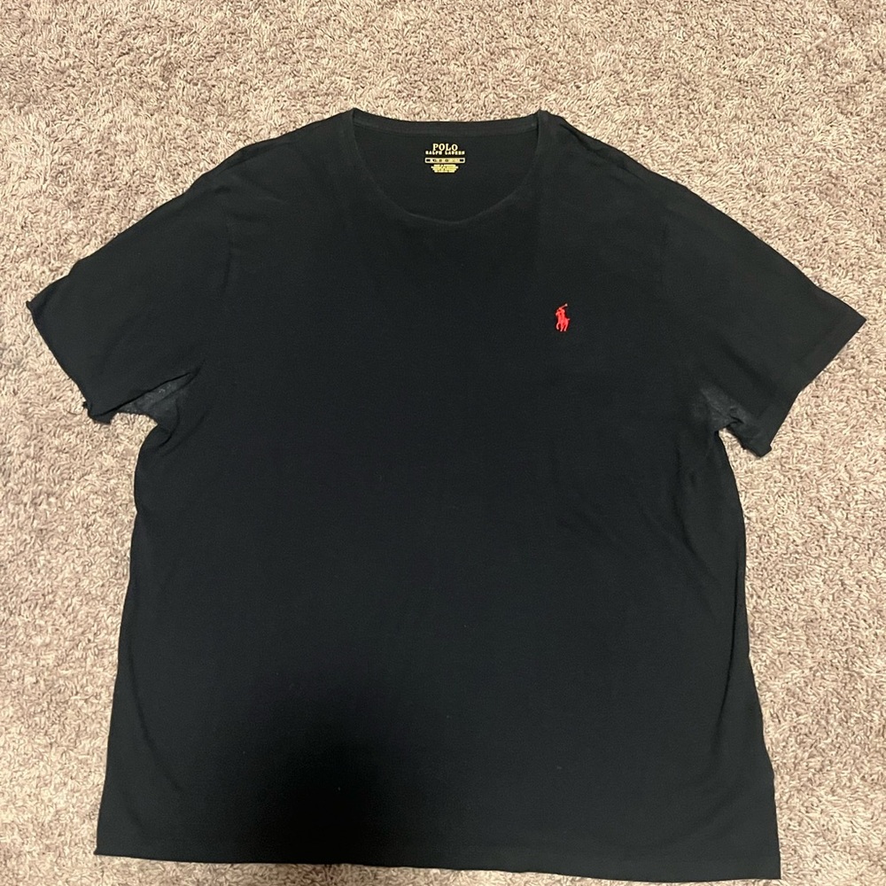 Polo by Ralph Lauren Black and Red Short Sleeve Tee